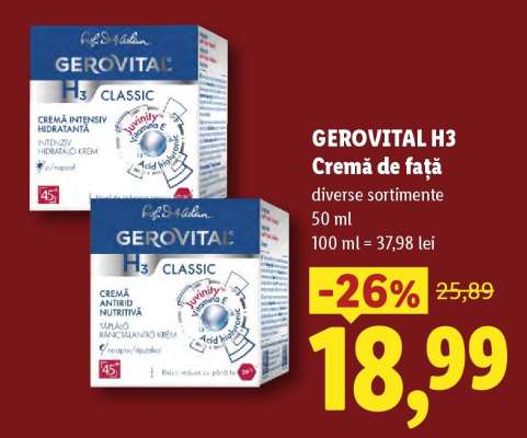 GEROVITAL H3 Cremă de față