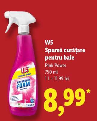 W5 Spumă curățare pentru baie