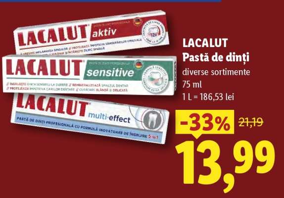 LACALUT Pastă de dinţi