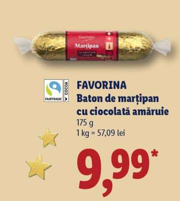 FAVORINA Baton de marțipan cu ciocolată amăruie