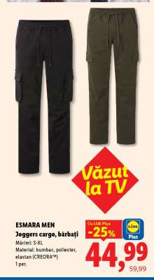 ESMARA MEN Joggers cargo, bărbați