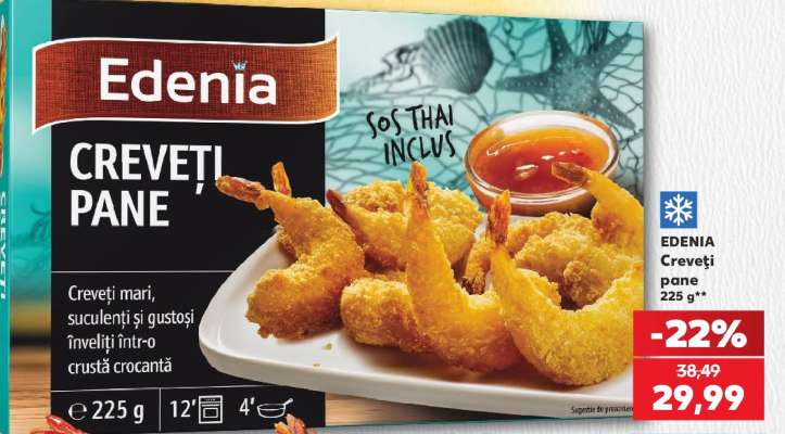 EDENIA Creveți pane 225 g