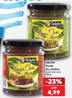 DELPHI Pastă de măsline kalamata/verzi