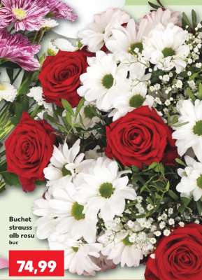 Buchet strauss alb rosu buc