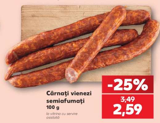 Cârnați vienezi semiafumați