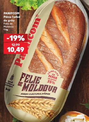 PANIFCOM Pâine f.albă de grâu Felie de Moldova 1 kg