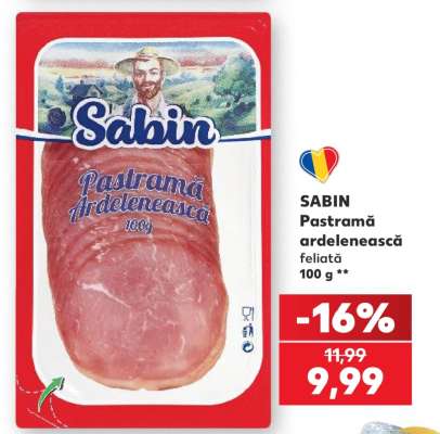 SABIN Pastramă ardelenească feliată