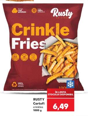 RUSTY cartofi crinkles 1000 g