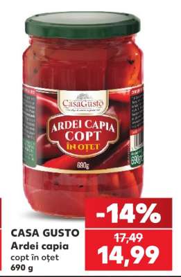 CASA GUSTO Ardei capia copt în oțet 690 g