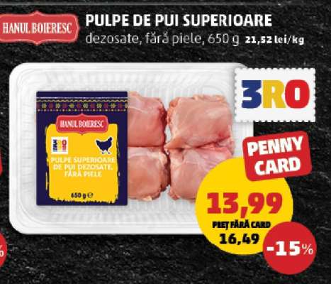 Pulpe de pui superioare