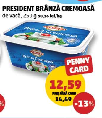 PRESIDENT Brânză cremoasă