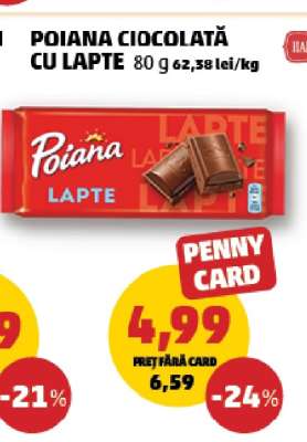 POIANA CIOCOLATĂ CU LAPTE