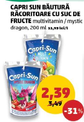 Capri Sun Băutură Răcoritoare cu Suc de Fructe