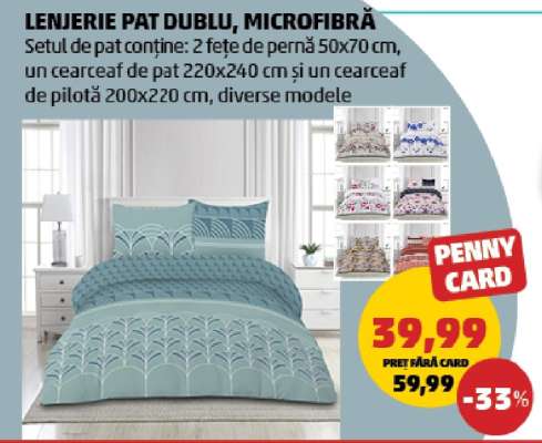 Lenjerie Pat Dublu Microfibră