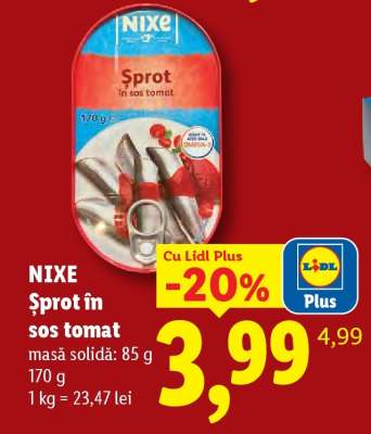 Nixe Șprot în sos tomat