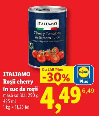 ITALIAMO Roșii Cherry în suc de roșii