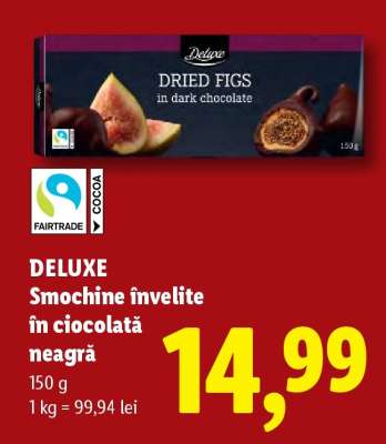 DELUXE Smochine învelite în ciocolată neagră