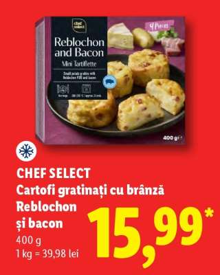 CHEF SELECT Cartofi gratinați cu brânză Reblochon și bacon