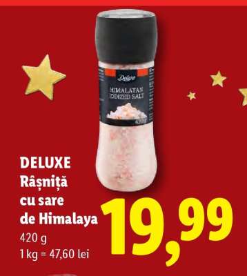 DELUXE Râșniță cu sare de Himalaya