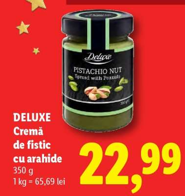 DELUXE Cremă de fistic cu arahide