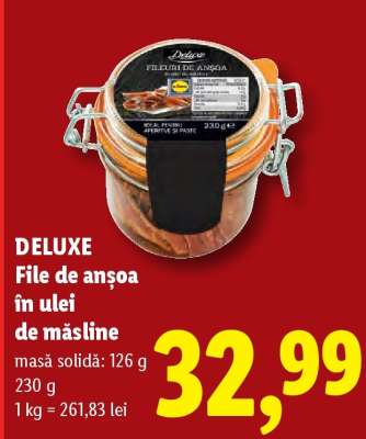 DELUXE File de anșoa în ulei de măsline