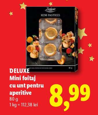 DELUXE Mini foitaj cu unt pentru aperitive