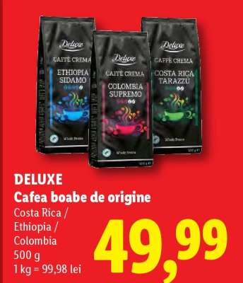 DELUXE Cafea boabe de origine