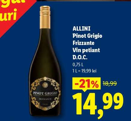 ALLINI Pinot Grigio Frizzante Vin petiant D.O.C.