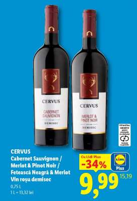 CERVUS Cabernet Sauvignon Merlot & Pinot Noir / Fetească Neagră & Merlot