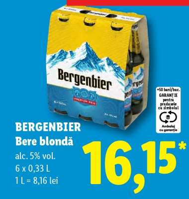 BERGENBIER Bere blondă