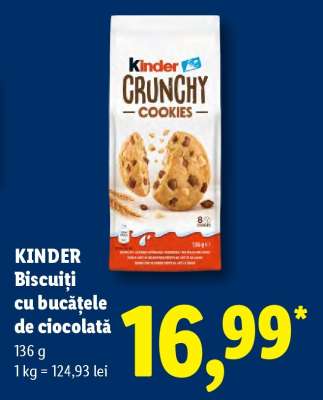 KINDER Biscuiți cu bucățele de ciocolată
