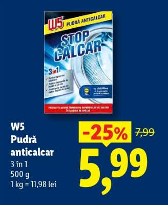 W5 Pudră anticalcar