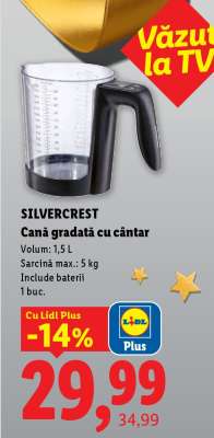 SILVERCREST Cană gradată cu cântar