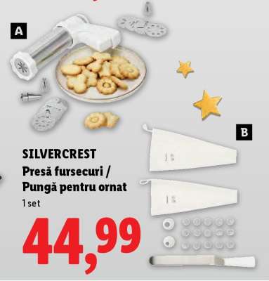 SILVERCREST Presă fursecuri / Pungă pentru ornat
