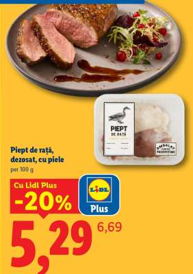 Piept de rață, dezosat, cu piele