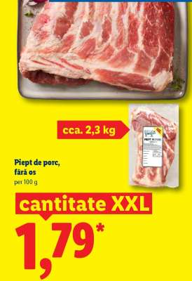 Piept de porc, fără os