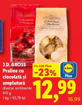 J.D. GROSS Praline cu ciocolată și umplutură