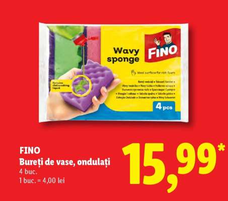 FINO Bureți de vase ondulați