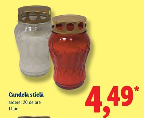 Candelă sticlă