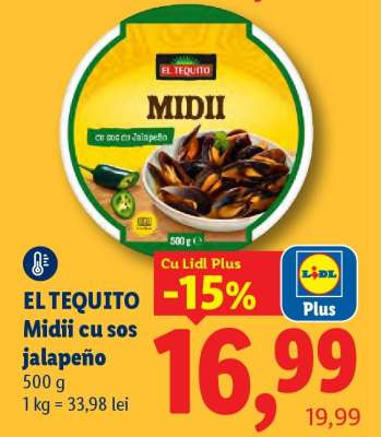 EL TEQUITO Midii cu sos jalapeño