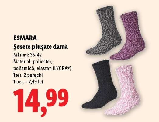 ESMARA Șosete plușate, damă