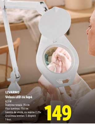 LIVARNO Veioză LED cu lupă