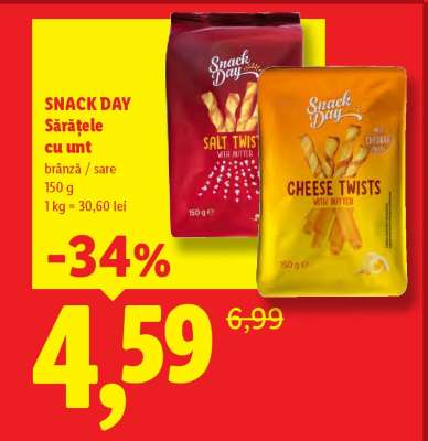Snack Day Sărățele cu unt