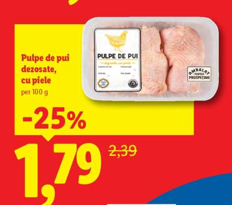 Pulpe de pui dezosate, cu piele