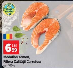Medalion somon Filiera Calității Carrefour