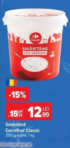 Smântână Carrefour Classic