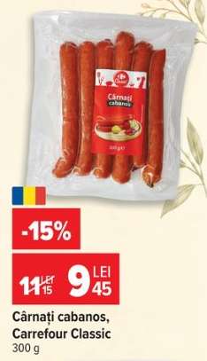 Cârnați cabanos Carrefour Classic