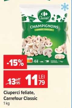 Ciuperci feliate Carrefour Classic