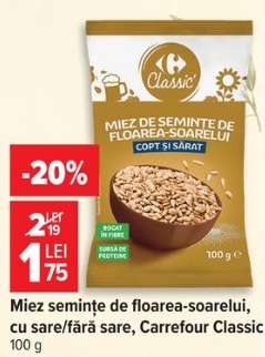 Miez semințe de floarea-soarelui, Carrefour Classic
