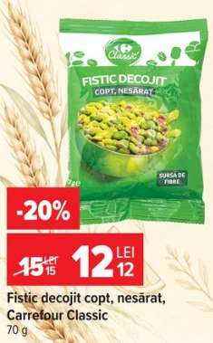 Fistic decojit copt, nesărat, Carrefour Classic